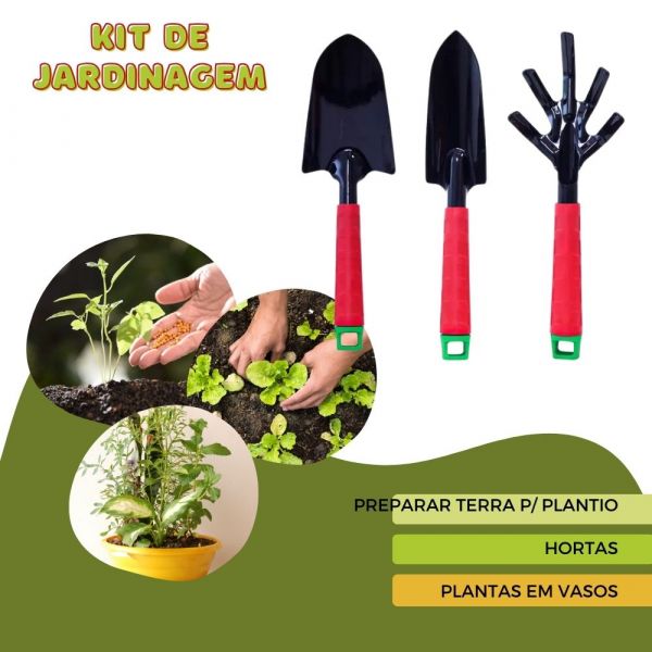 Kit de Jardinagem com 3 Peças FJ-1202 Trapp