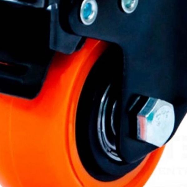 Rodizio Placa 210 Amarelo com Freio Giratório Roda Polipropileno 50Kg Colson