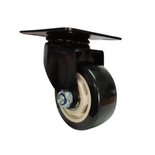  Rodizio Placa 312 Preto Sem Freio Giratório Roda Polipropileno 70Kg Colson 