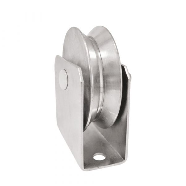 Roldana de Aço em V 2 Pol. com Suporte De Toni