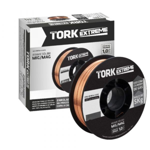 Rolo de Arame para Solda MIG Sólido Com Gás 0.1mm 5Kg Tork