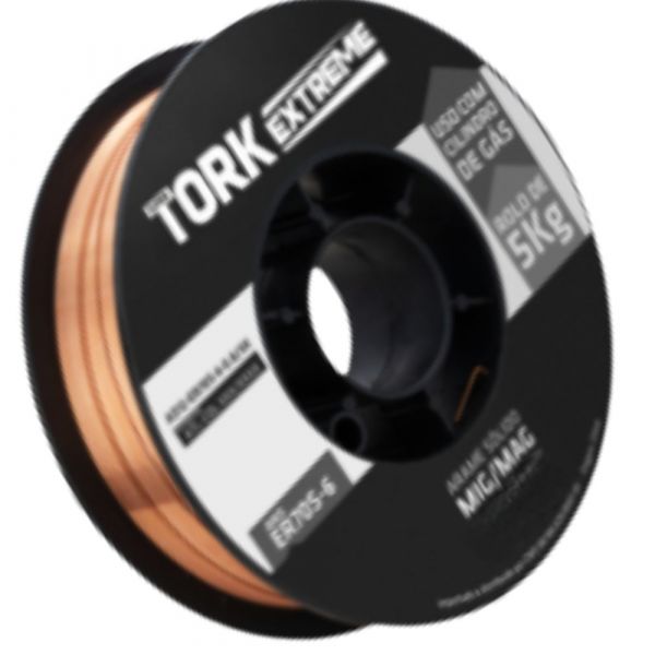 Rolo de Arame para Solda MIG Sólido Com Gás 0.1mm 5Kg Tork