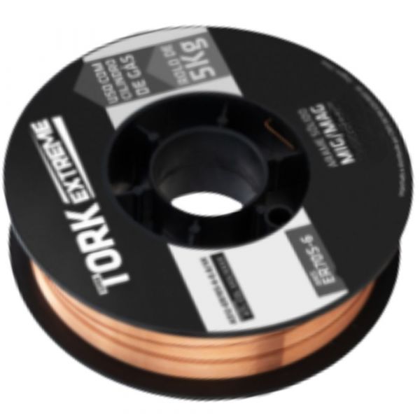 Rolo de Arame para Solda MIG Sólido Com Gás 0.1mm 5Kg Tork