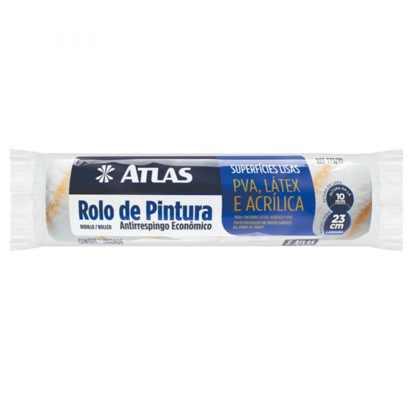 Rolo de Lã Sintética Anti Respingo 23cm Atlas