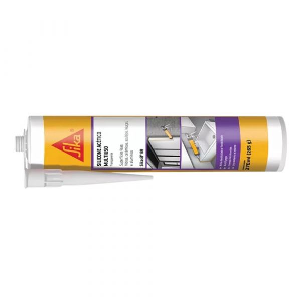 Selante de Silicone Acético Sikasil-103 BR 265g Sika