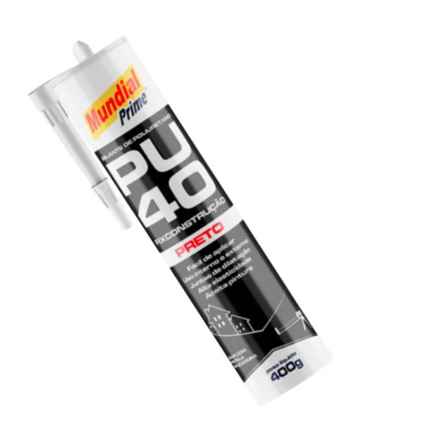 Selante PU40 Preto 400g Mundial Prime 