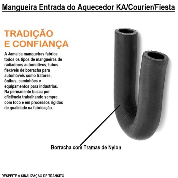 Mangueira Entrada do Aquecedor KA/Courier/Fiesta Rocam Todos 99 a 2006