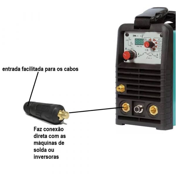 Conector Engate Rápido Macho para Maquinas de Solda 9mm Tork