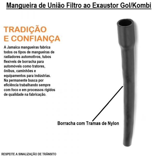 Mangueira de União Filtro ao Exaustor Gol/Kombi/Brasília