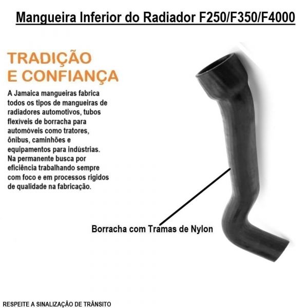 Mangueira Inferior do Radiador F250/350/4000