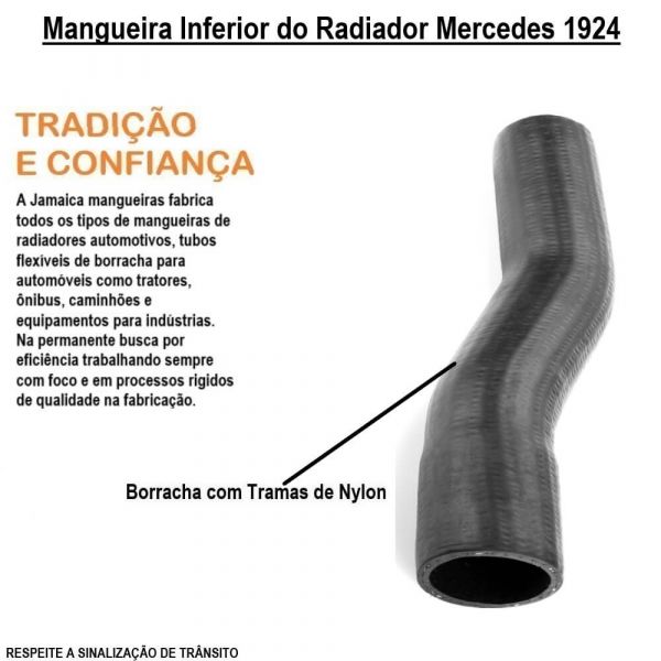 Mangueira Inferior do Radiador Mercedes 1924
