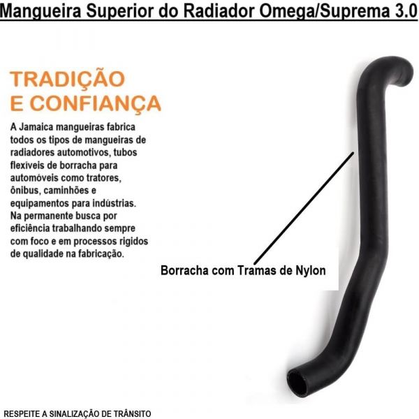 Mangueira Superior do Radiador Omega/Suprema CD 3.0
