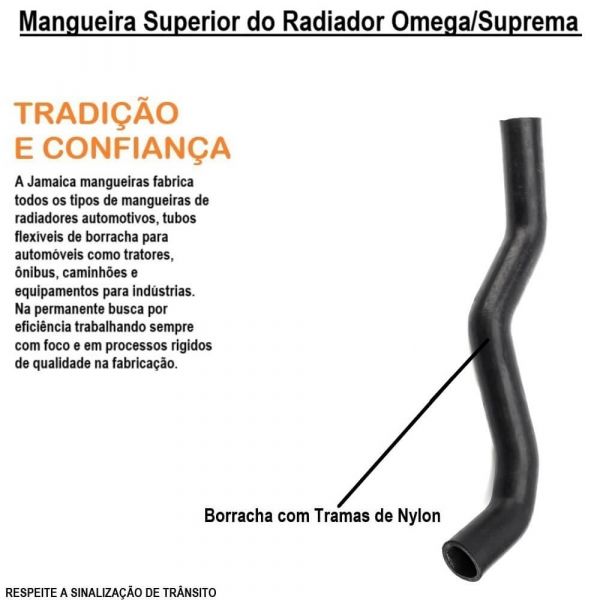 Mangueira Superior do Radiador Omega/Suprema Motor GL/GLS 8V
