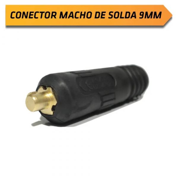 Conector Engate Rápido Macho para Maquinas de Solda 9mm Tork