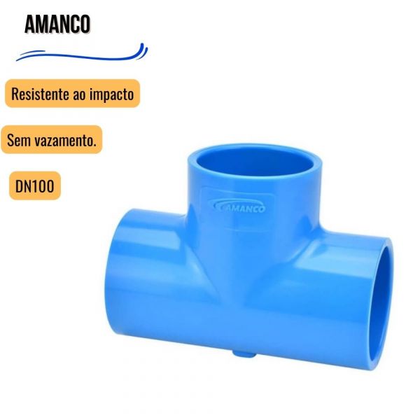 Tê Soldável Irrigação DN100 Amanco 10724