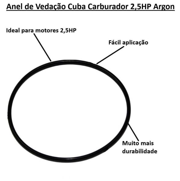 Anel de Vedação Cuba Carburador 2,5HP Argon