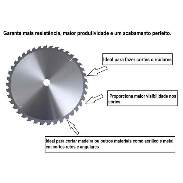 Serra Circular Vídia 150mm X 24 Dentes Universal Serras