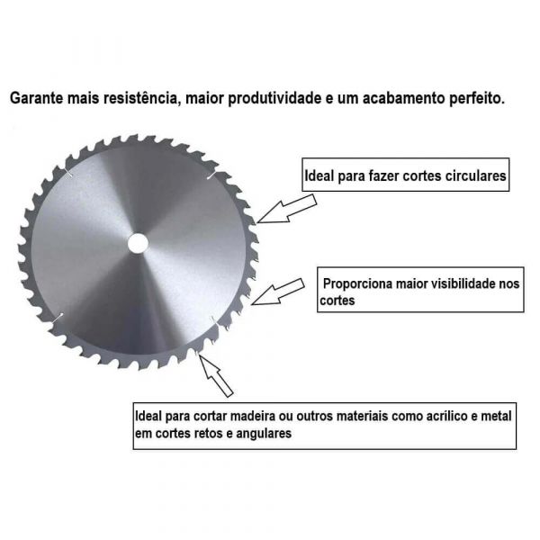 Serra Circular Vídia 300mm X 48 Dentes Universal Serras