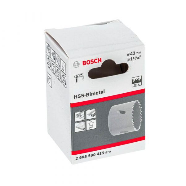 Serra Copo Bimetálica Eco 43mm, 1.11/16 Pol. Bosch 