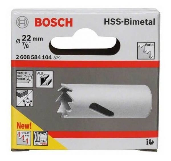 Serra Copo Diâmetro 22 mm BI-Cobalto Bosch 2608584104