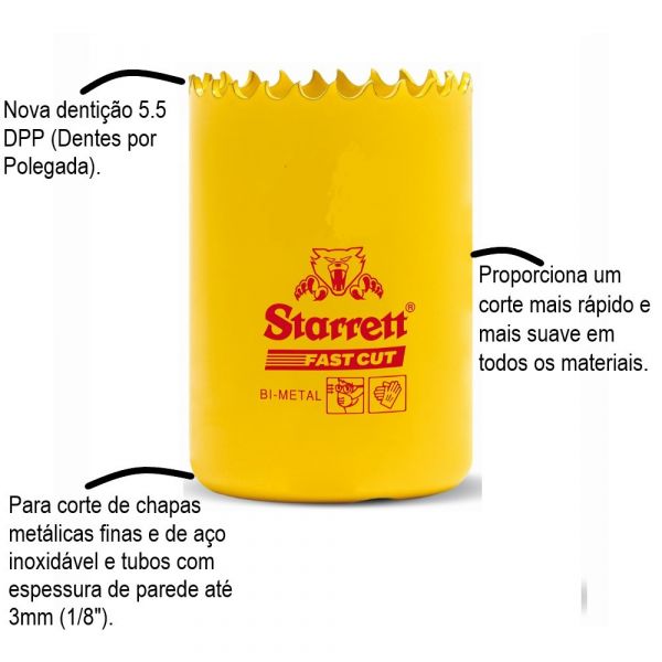 Serra Copo Fast Cut 27mm (1.1/16)- Starrett