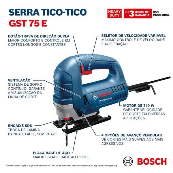 Serra Tico-Tico Bosch GST 75 E 710W