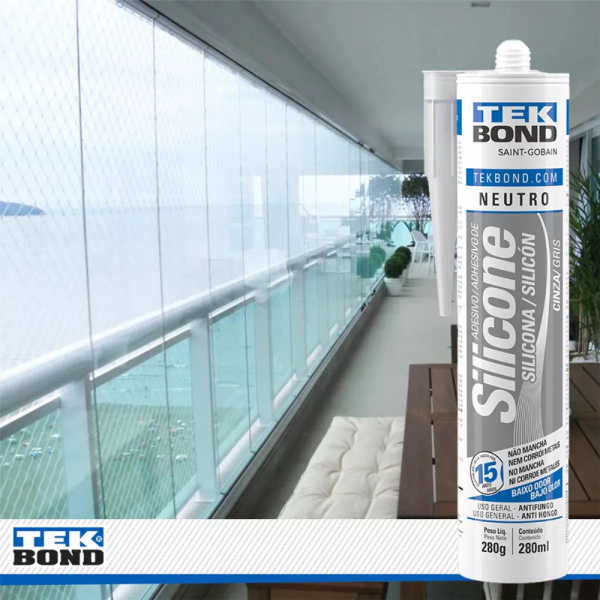 Silicone Neutro Cinza 280G Tekbond