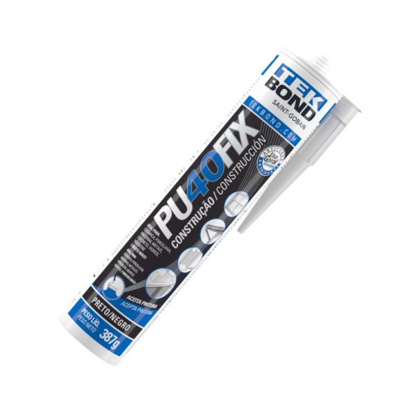 Silicone PU40FIX Preto 387g Tekbond