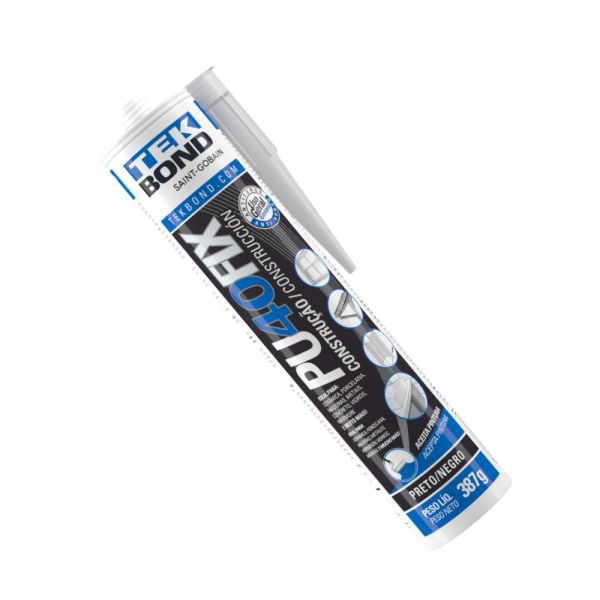 Silicone PU40FIX Preto 387g Tekbond
