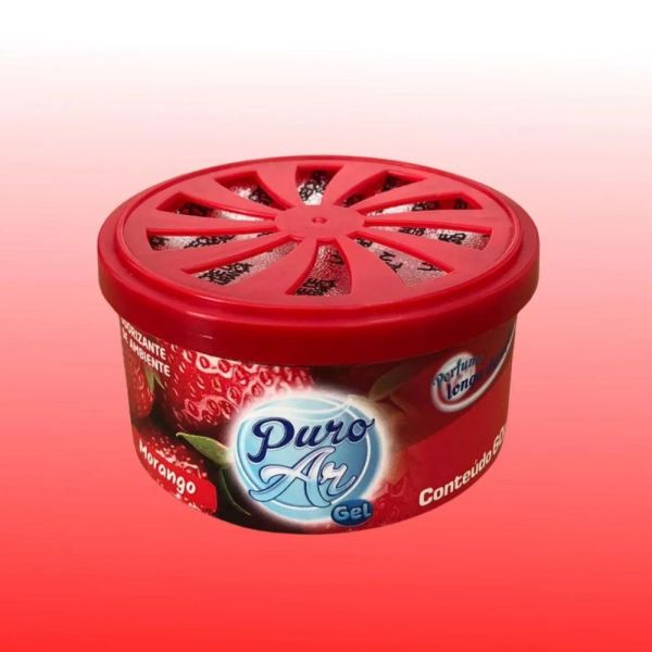 Odorizante Automotivo Gel Morango 60g Puro Ar Chemicolor