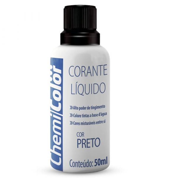 Corante Líquido Preto 50ml Chemicolor