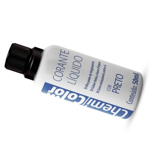 Corante Líquido Preto 50ml Chemicolor