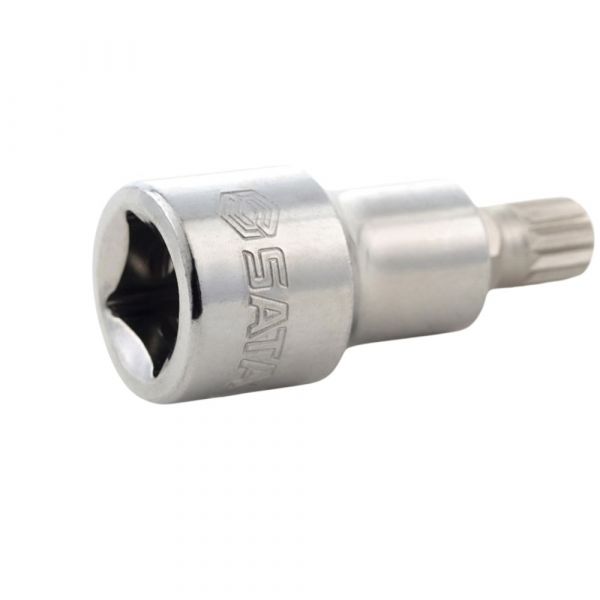 Soquete Bit Multidentado Longo M8 1/2 Pol. x100mm Sata