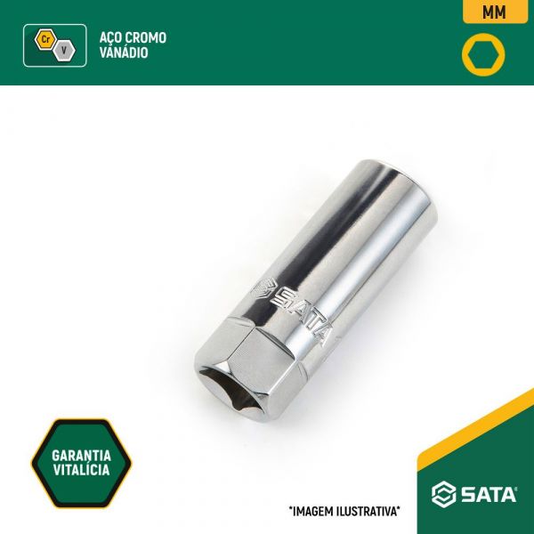 Soquete para Vela 1/2 Pol. 21mm Sata