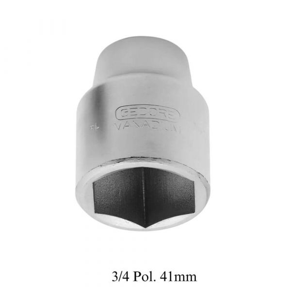 Soquete Sextavado Encaixe 3/4 Pol. 41mm Gedore