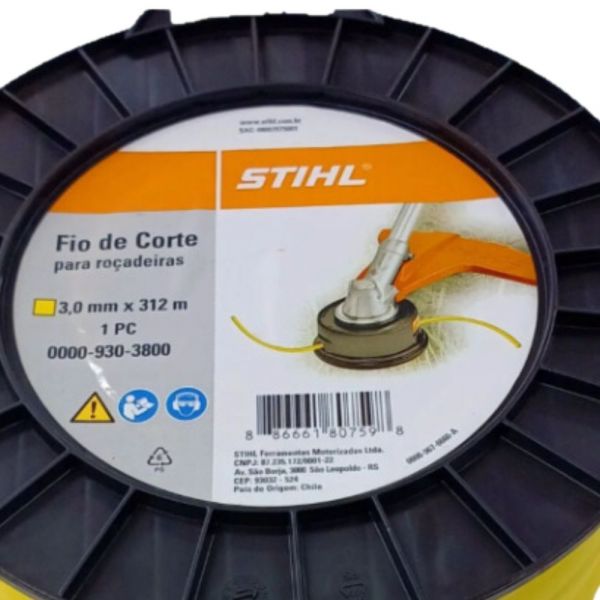 1 Metro de Fio de Corte Nylon Quadrado Para Roçadeiras 3,00mm Stihl 