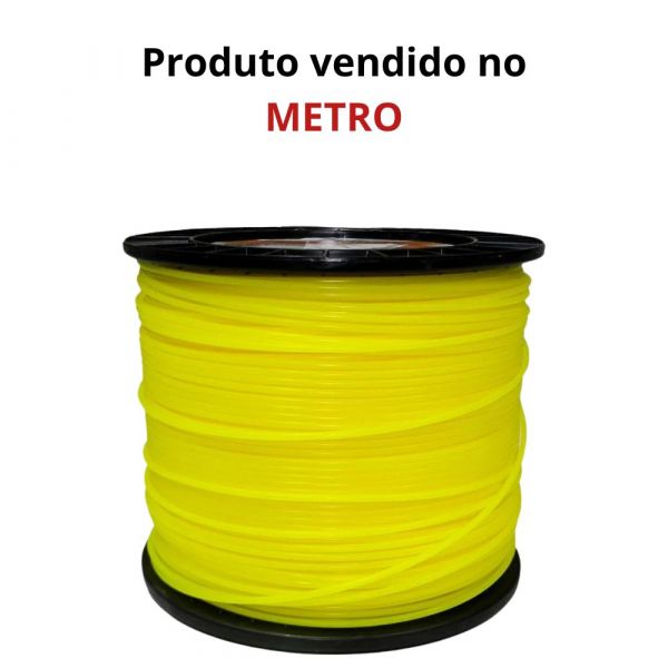 1 Metro de Fio de Corte Nylon Quadrado Para Roçadeiras 3,00mm Stihl 