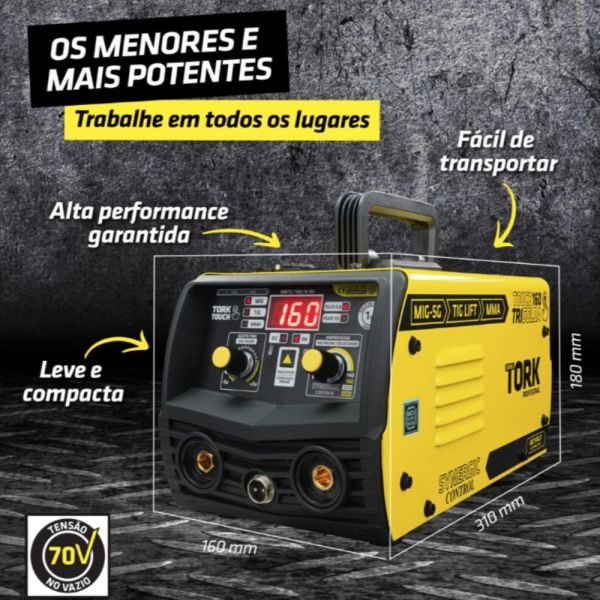 Super Combo Inversora de Solda 160A CIMETS-7160-BV Tork 