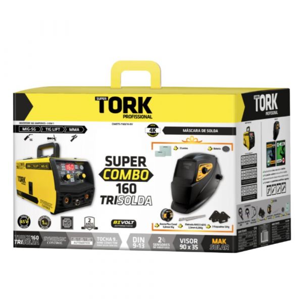 Super Combo Inversora de Solda 160A CIMETS-7160-BV Tork 