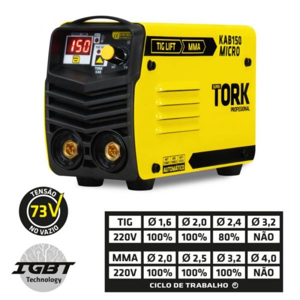 Super Combo Máquina de Solda KAB150 220V + Máscara Tork