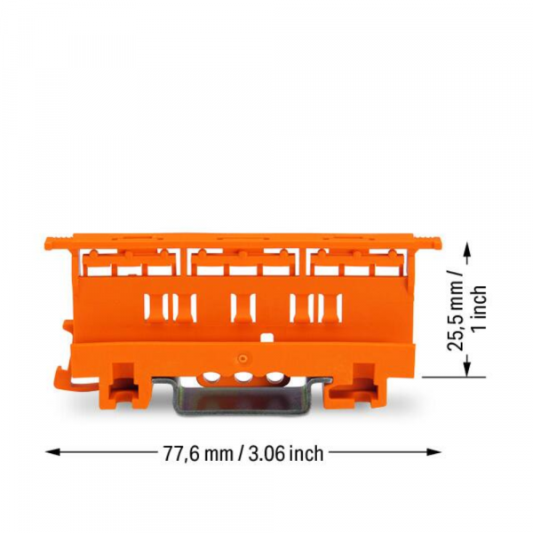 Suporte para Trilho 221 - 4mm Laranja Wago