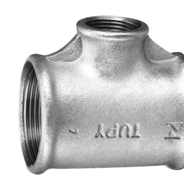 Tê de Redução Galvanizado 1x1/2 Pol. Tupy