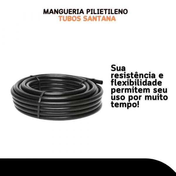 50 metros de Mangueira Polietileno 1x2mm Tubos Santana 