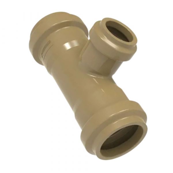 Tê Redução  PVC PBA Adutora Junta Elástica DN100 X DN50 BBB Asperbras