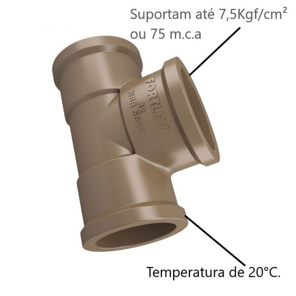 Tê Soldável 20mm Fortlev