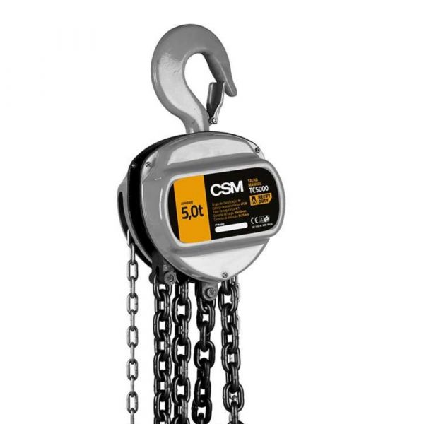 Talha Manual de Elevação TC 5000 5 Toneladas 3 Metros CSM