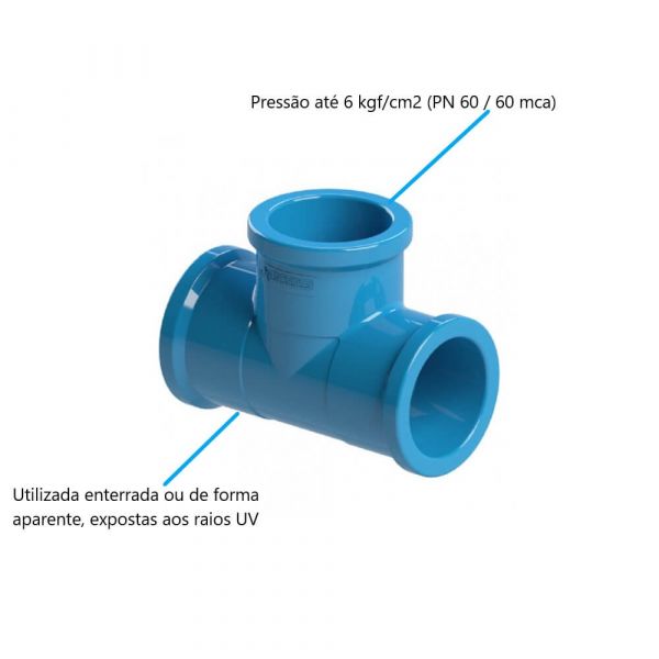 Tê Soldável Agro 25mm Asperbras  