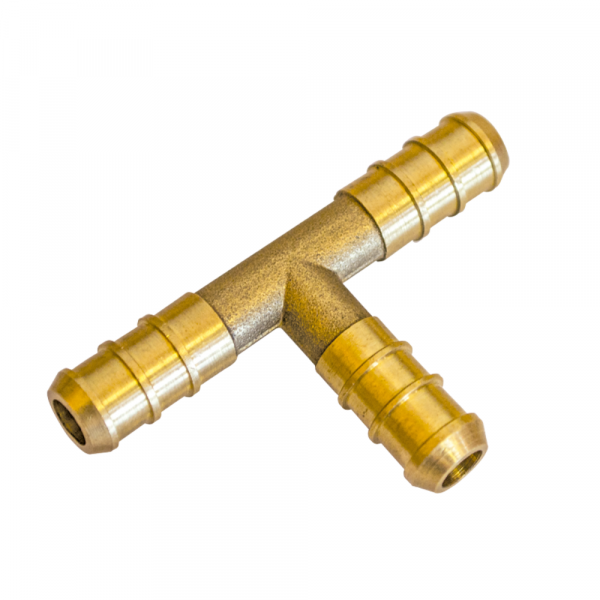 Tee Latão BM 1/4 x BM 1/4 x BM 1/4 Pol. Maqenge