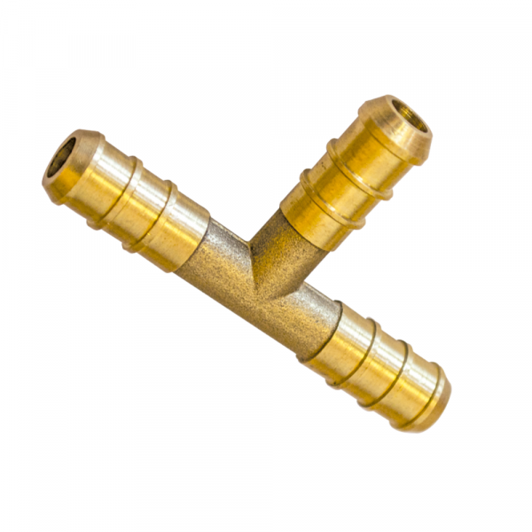 Tee Latão BM 1/4 x BM 1/4 x BM 1/4 Pol. Maqenge