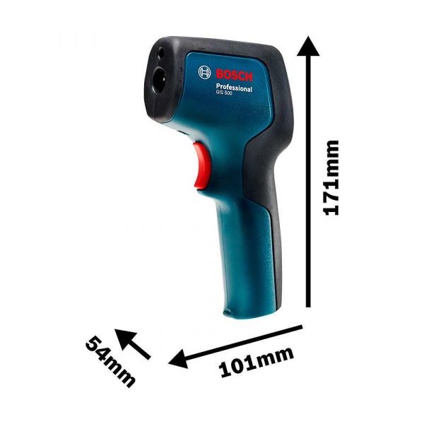 Termômetro infravermelho Bosch GIS 500 em bolsa de proteção